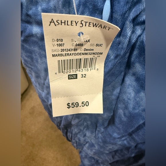 Ashley Stewart Blue Sleeveless Dress Size 32‎ NWT - Picture 5 of 6